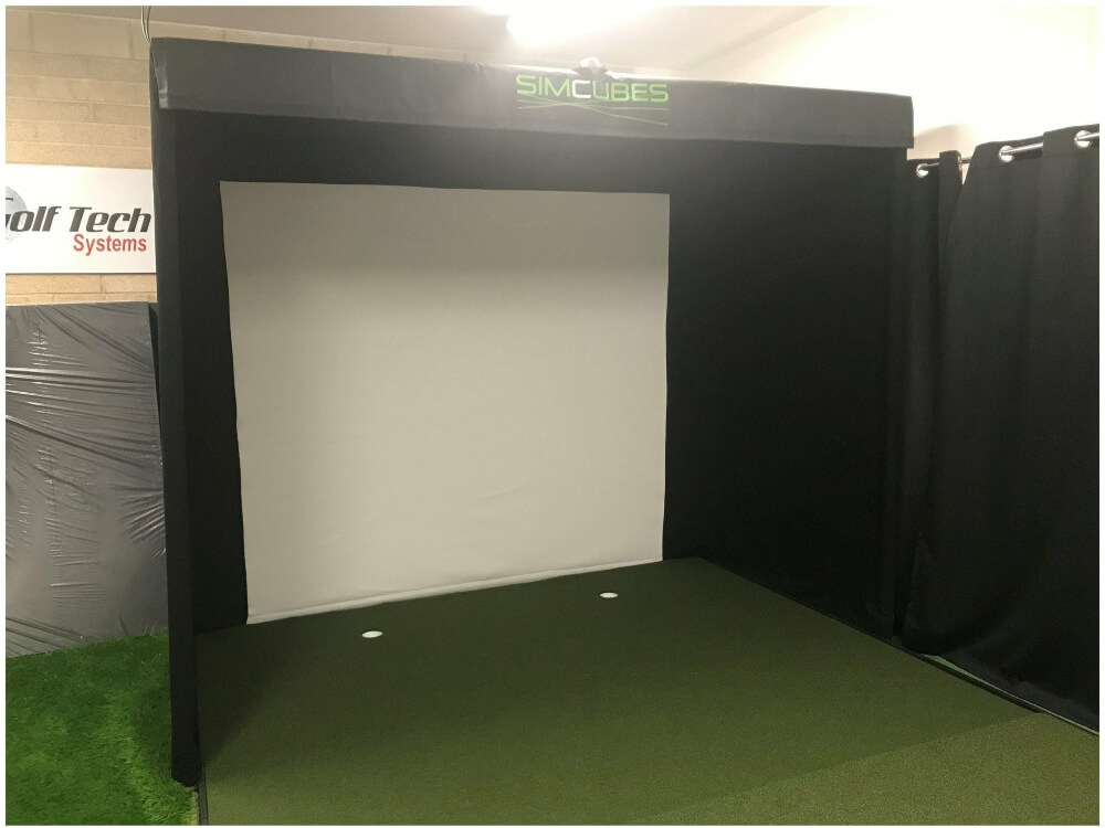 Simcube SQ Screen Golf Simulator Enclosure Including Framework Poles 4 ...